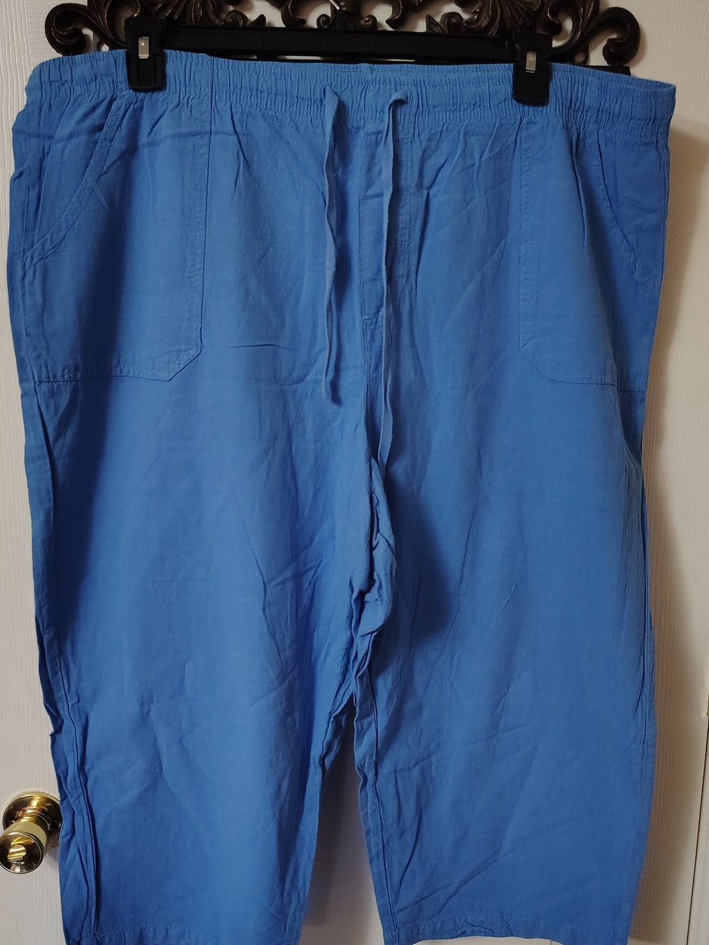 Basic Editions Blue Women's Drawstring Pants - Elastic Waist